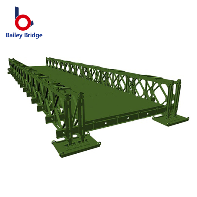 assembled steel bailey bridge